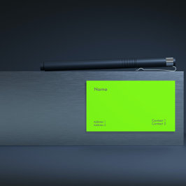 fluorescerend groen visitekaartje