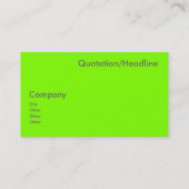 fluorescerend groen visitekaartje (Achterkant)