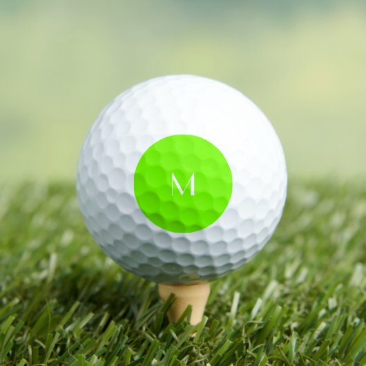 fluorescerend groen - voeg monogram toe golfballen (Insitu Shirt)