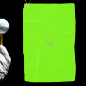 fluorescerend groen - voeg monogram toe golfhanddoek