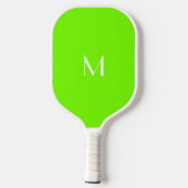 fluorescerend groen - voeg monogram toe pickleball paddle (Achterkant)