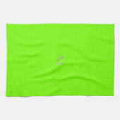 fluorescerend groen - voeg monogram toe theedoek (Horizontaal)
