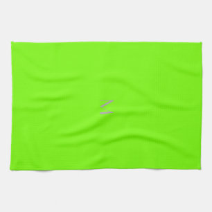 fluorescerend groen - voeg monogram toe theedoek