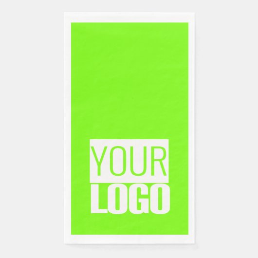 fluorescerend groen - voeg uw logo-luiers toe servet (Voorkant)