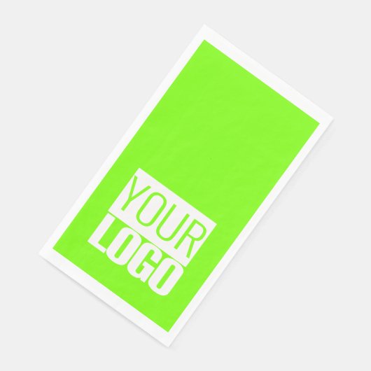 fluorescerend groen - voeg uw logo-luiers toe servet (Hoek)