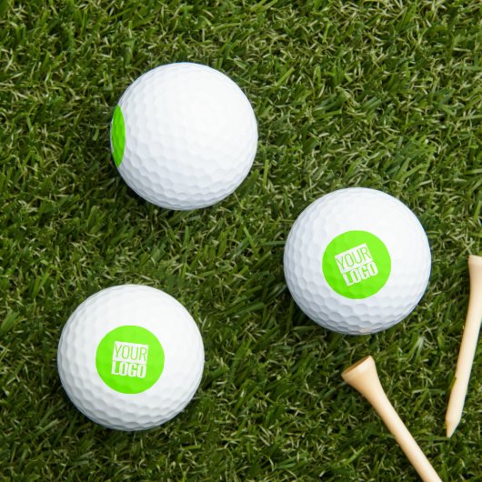 fluorescerend groen - voeg uw logo toe golfballen (Insitu Gras)