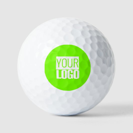fluorescerend groen - voeg uw logo toe golfballen (Voorkant)