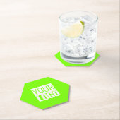 fluorescerend groen - voeg uw logo toe kartonnen onderzetters (Insitu)