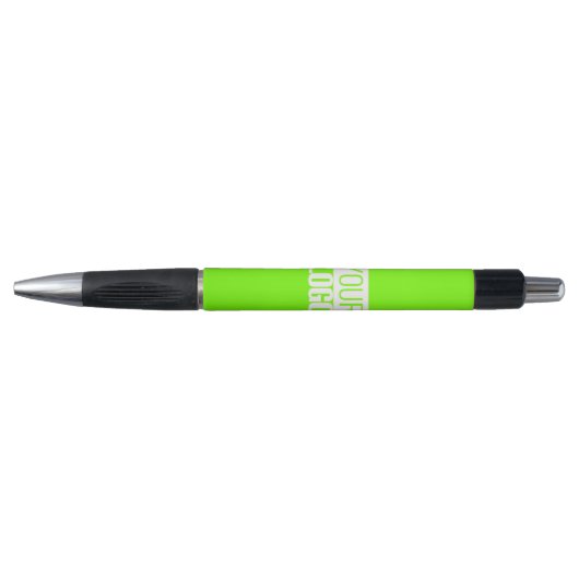 fluorescerend groen - voeg uw logo toe pen (Voorkant)