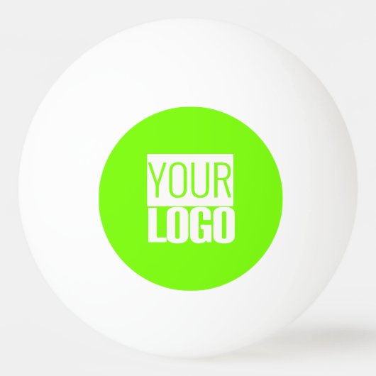 fluorescerend groen - voeg uw logo toe pingpongbal (Voorkant)