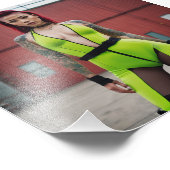 Fluorescerend Industrieel Oosters Punk Meisje Foto Afdruk (Hoek)