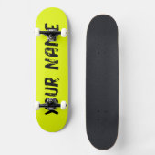 Fluorescerend neon geel persoonlijk skateboard (Voorkant)