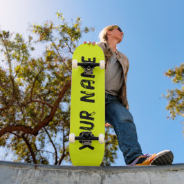 Fluorescerend neon geel persoonlijk skateboard