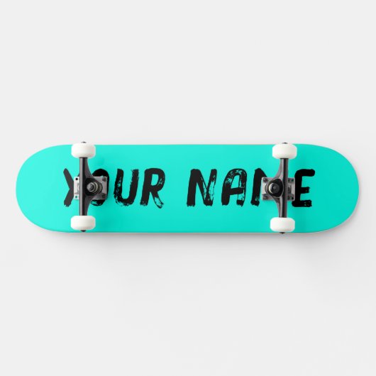 Fluorescerend neon hemelsblauw persoonlijk skateboard (Horizontaal)
