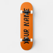 Fluorescerend Neon Oranje Persoonlijk Skateboard (Voorkant)