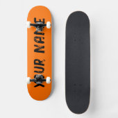 Fluorescerend Neon Oranje Persoonlijk Skateboard (Voorkant)