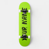 Fluorescerend neongroen persoonlijk skateboard (Voorkant)