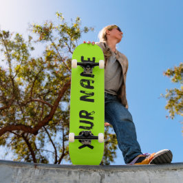 Fluorescerend neongroen persoonlijk skateboard