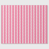 Fluorescerend Roze Dodo Streep Cadeaupapier (Vlak)