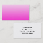 Fluorescerend Roze Gradiënt Visitekaartje (Voorkant / Achterkant)
