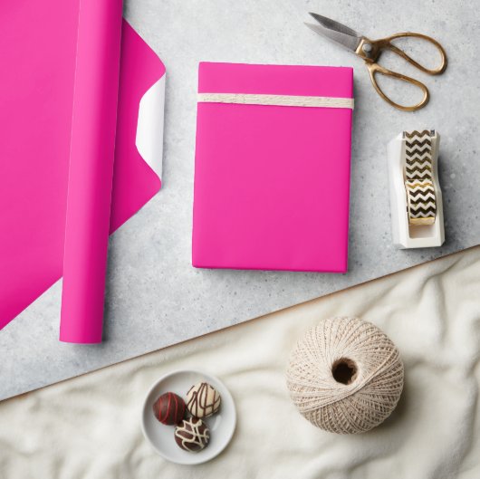 Fluorescerend Roze Mat Wrapping Papier (Crafts)