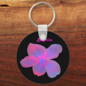 Fluorescerende Begonia aanpasbare sleutelhanger (Voorkant)