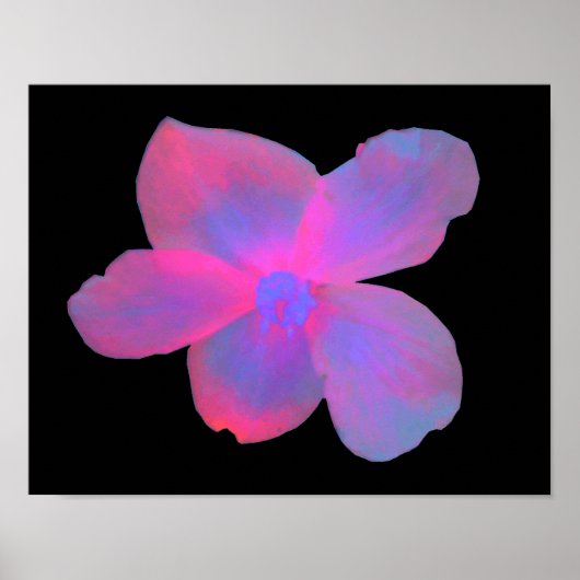 Fluorescerende Begonia Bloem Print (Voorkant)