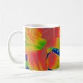 fluorescerende bloemen koffiemok (Links)