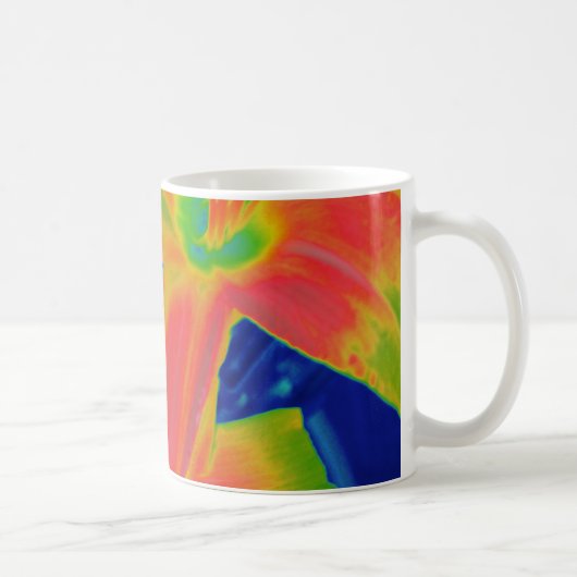 fluorescerende bloemen koffiemok (Rechts)
