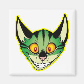 Fluorescerende Cartoon Kat Magneet (Voorkant)