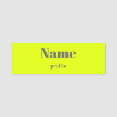 fluorescerende gele vetbenaming naamplaatje (Voorkant)
