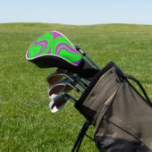 fluorescerende golven modern patroon golfheadcover (Insitu)