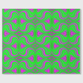 fluorescerende golven modern patroonverpakkingspap cadeaupapier (Vlak)