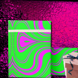 fluorescerende golven modern patroonverpakkingspap cadeaupapier