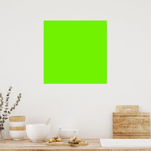 fluorescerende groene achtergrond poster (Keuken)