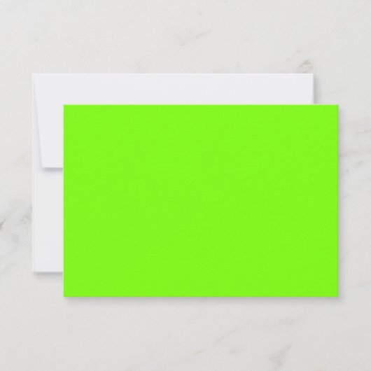 fluorescerende groene blanco-uitnodigingskaart kaart (Voorkant)
