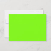 fluorescerende groene blanco-uitnodigingskaart kaart (Achterkant)