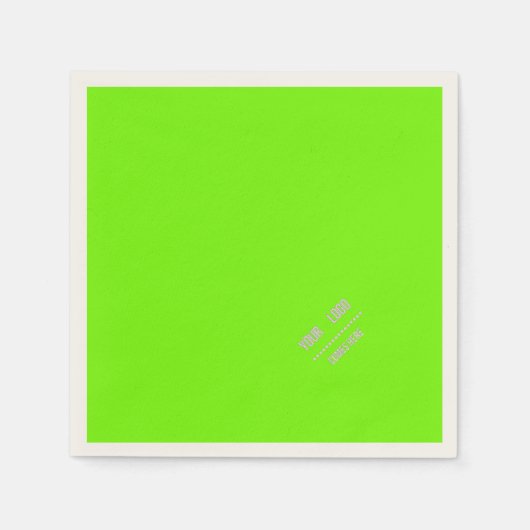 fluorescerende groene vaste kleur - voeg logo-luie servet (Voorkant)