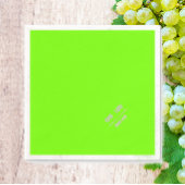 fluorescerende groene vaste kleur - voeg logo-luie servet