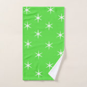 Fluorescerende groene witte sprankelingen bad handdoek (Handdoek)