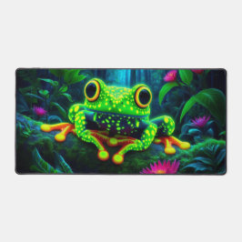 Fluorescerende kikker, opvallende neondieren bureaumat