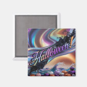 Fluorescerende liefde in een pompoengloed magneet (Voorkant / Achterkant)