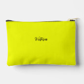 Fluorescerende neon gele effen kleur naam of verwi etui (Achterkant)