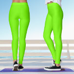 Fluorescerende neon lime groene yoga leggings<br><div class="desc">Deze fluorescerende yoga leggings hebben een neon limoengroene kleur,  perfect voor het vieren van St Patrick's Day.</div>