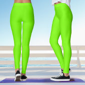 Fluorescerende neon lime groene yoga leggings