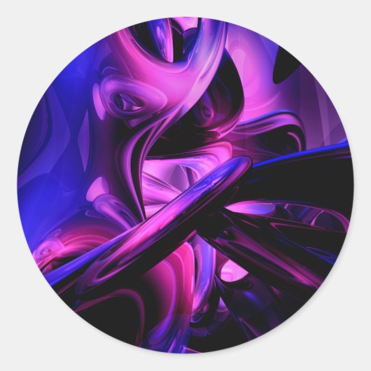 Fluorescerende passies Abstracte Sticker (Voorkant)