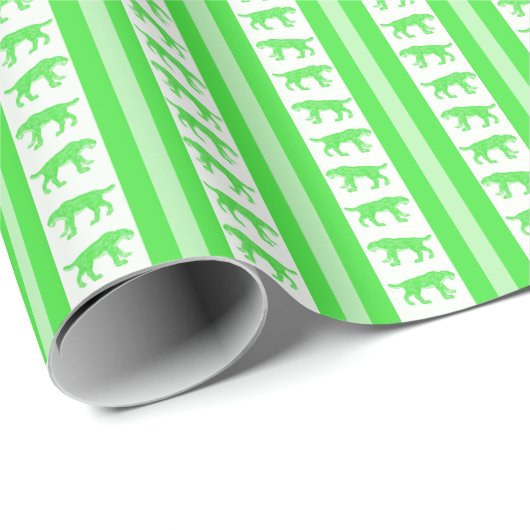 Fluorescerende Sabeltand Tijgerstreep Cadeaupapier (Rol Hoek)