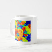 fluorescerende tulpen koffiemok (Voorkant links)
