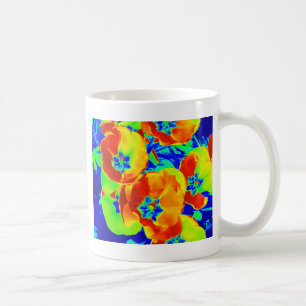 fluorescerende tulpen koffiemok