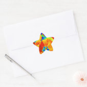 fluorescerende tulpen ster sticker (Envelop)